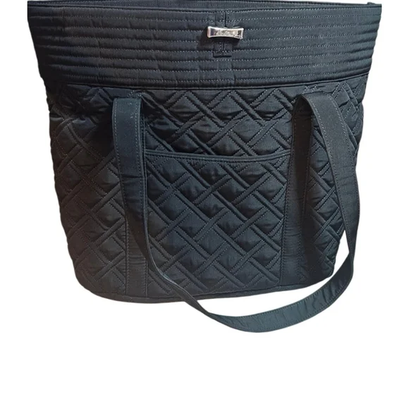 Vera Bradley Black Quilted Tote Bag - Picture 2 of 10